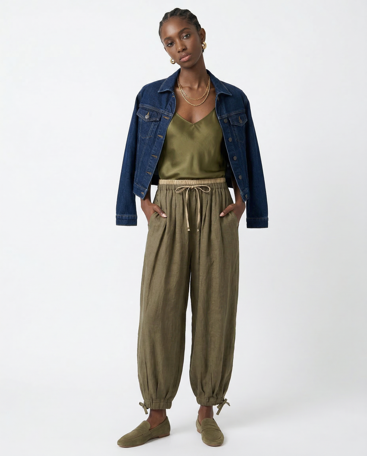 Lavisa - Relaxed Tapered Linen Everyday Trousers