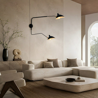 Lavisa - Adjustable Industrial Swing Arm Wall Lamp