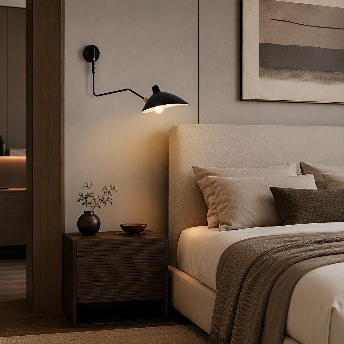 Lavisa - Adjustable Industrial Swing Arm Wall Lamp