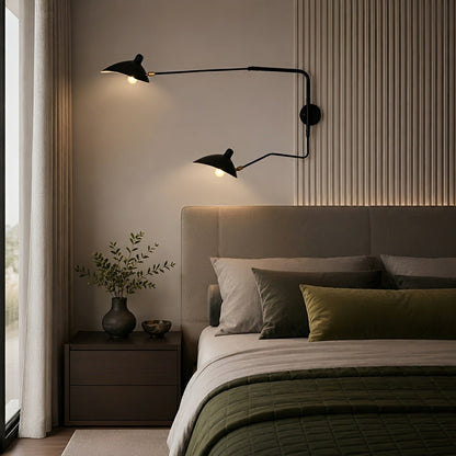 Lavisa - Adjustable Industrial Swing Arm Wall Lamp