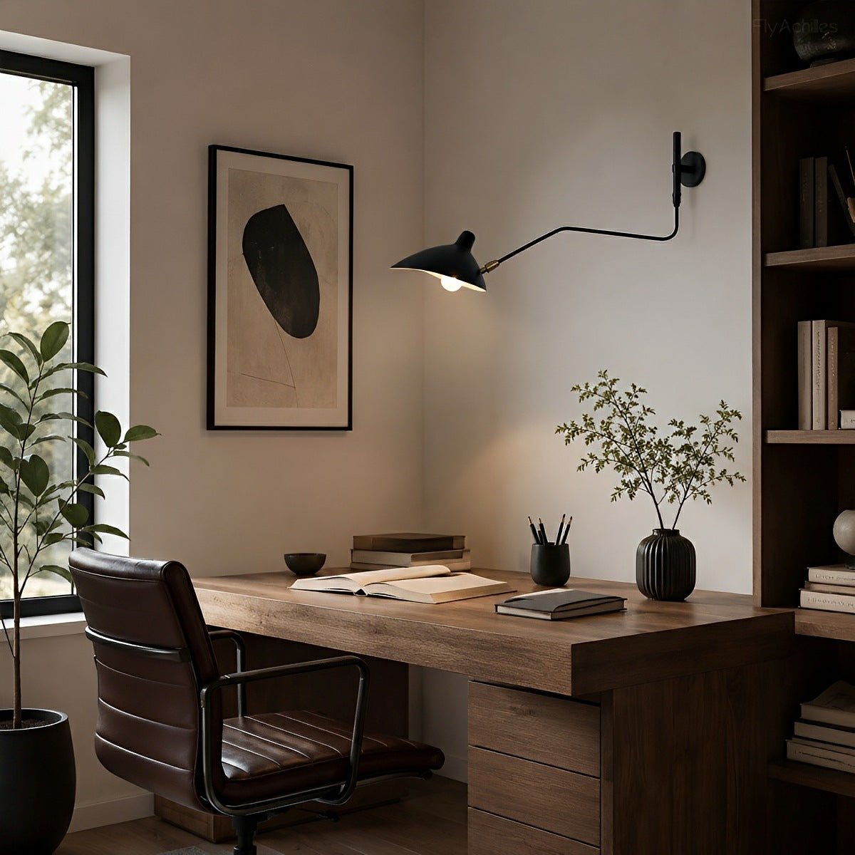 Lavisa - Adjustable Industrial Swing Arm Wall Lamp