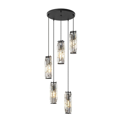 Lavisa - Vintage Industrial Crystal Glass Pendant Light Ceiling Light