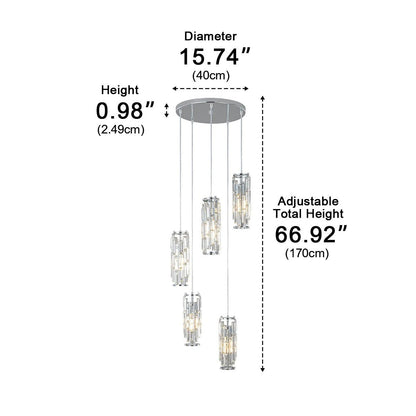 Lavisa - Dimmable Industrial Crystal Glass Pendant Light