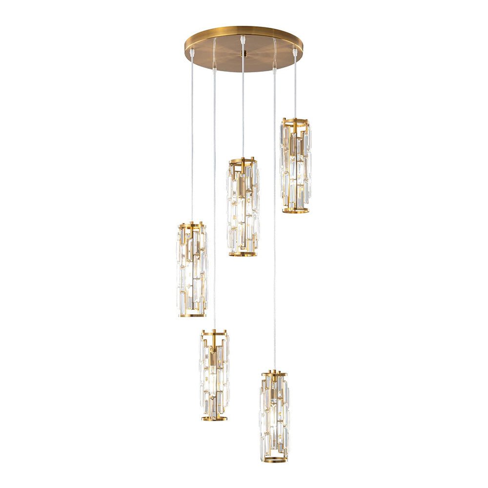Lavisa - Vintage Industrial Crystal Glass Pendant Light Ceiling Light