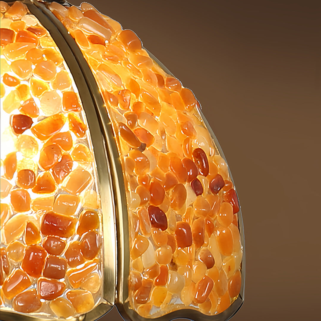 Lavisa - Small Crystal Dome Pendant Light Dimmable Copper Fixture