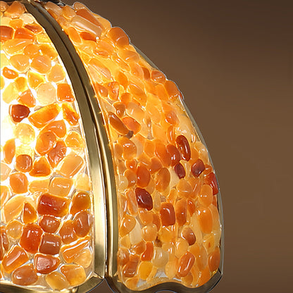 Lavisa - Small Crystal Dome Pendant Light Dimmable Copper Fixture