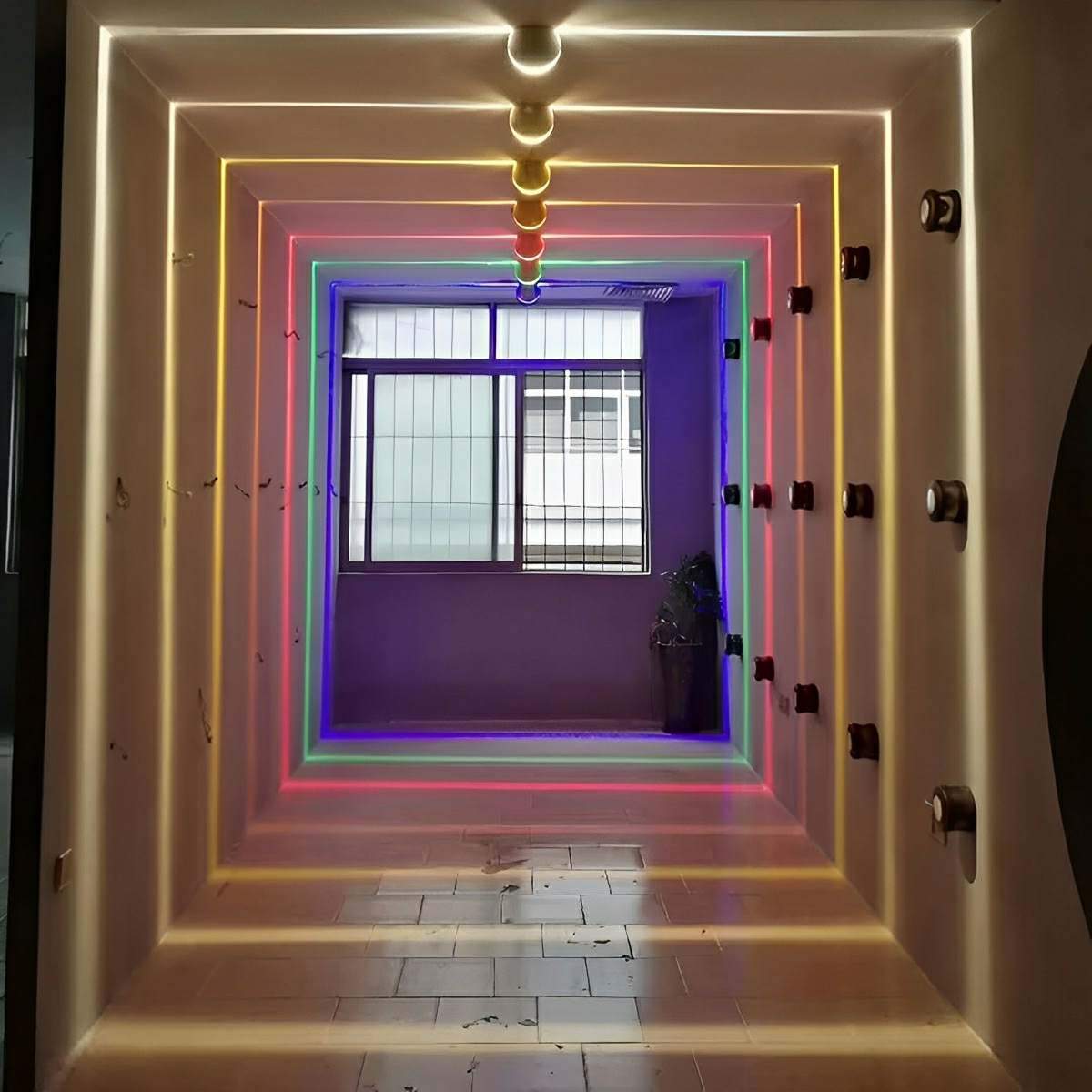 Lavisa - Cyberpunk Industrial LED Beam Wall Light