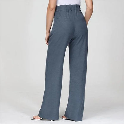 Lavisa - Women's Fitted Flared Pants - High Rise Flare Leg Dress Trousers