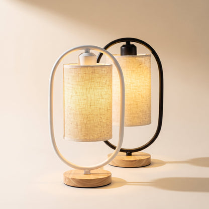 Lavisa - Woven Linen Lantern Table Lamp