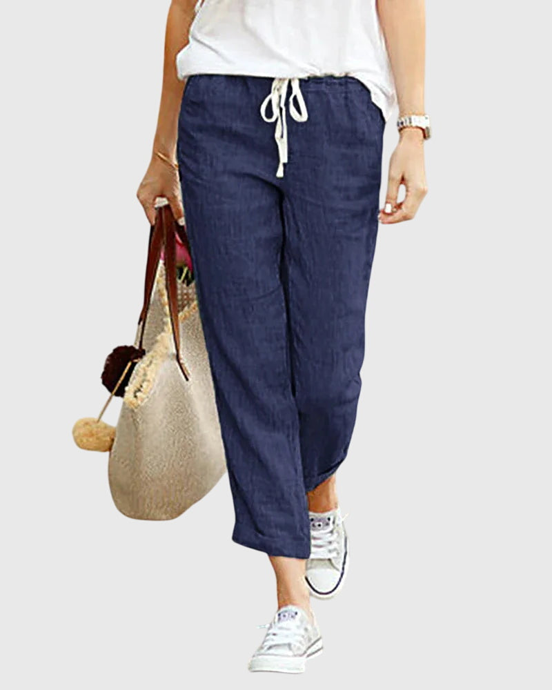 Lavisa - Elegant Summer Wide Leg Pants with Drawstring Waist