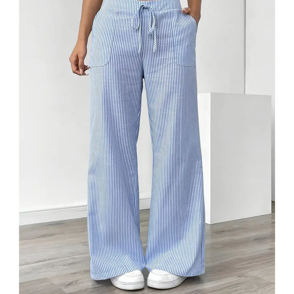 Lavisa - Striped Wide Leg Palazzo Pants