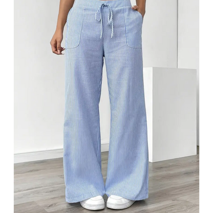 Lavisa - Striped Wide Leg Palazzo Pants