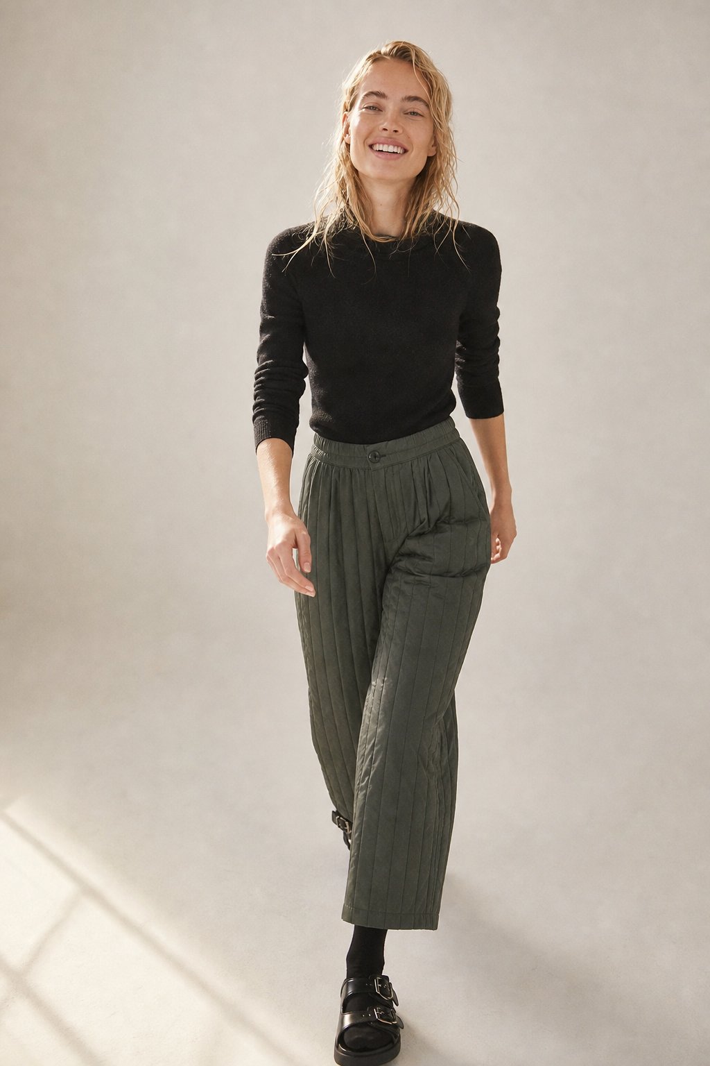 Lavisa - Quilted Cotton Wide Leg Pants