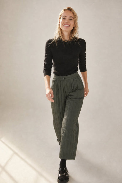 Lavisa - Quilted Cotton Wide Leg Pants