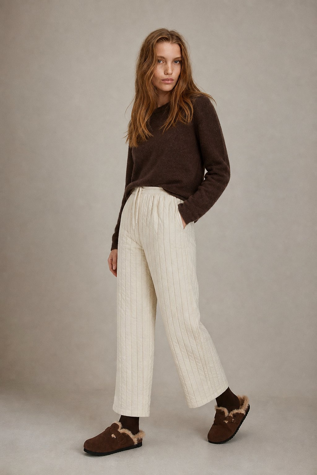 Lavisa - Quilted Cotton Wide Leg Pants