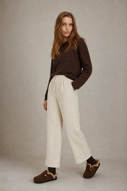 Lavisa - Quilted Cotton Wide Leg Pants