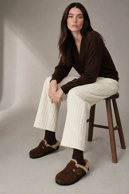 Lavisa - Quilted Cotton Wide Leg Pants