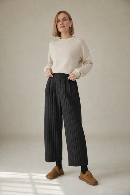 Lavisa - Quilted Cotton Wide Leg Pants