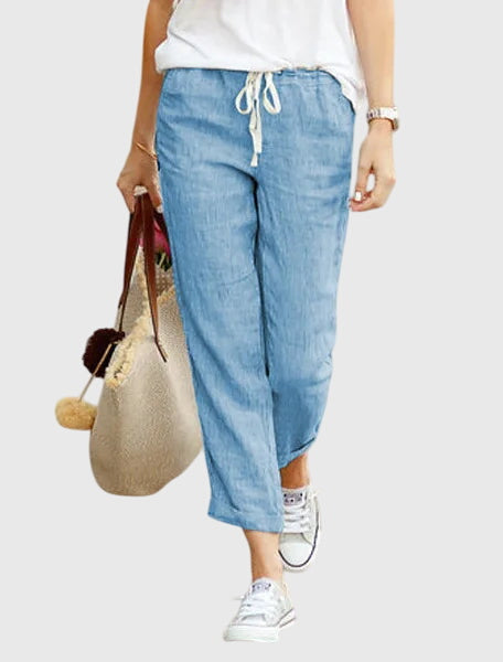 Lavisa - Elegant Summer Wide Leg Pants with Drawstring Waist