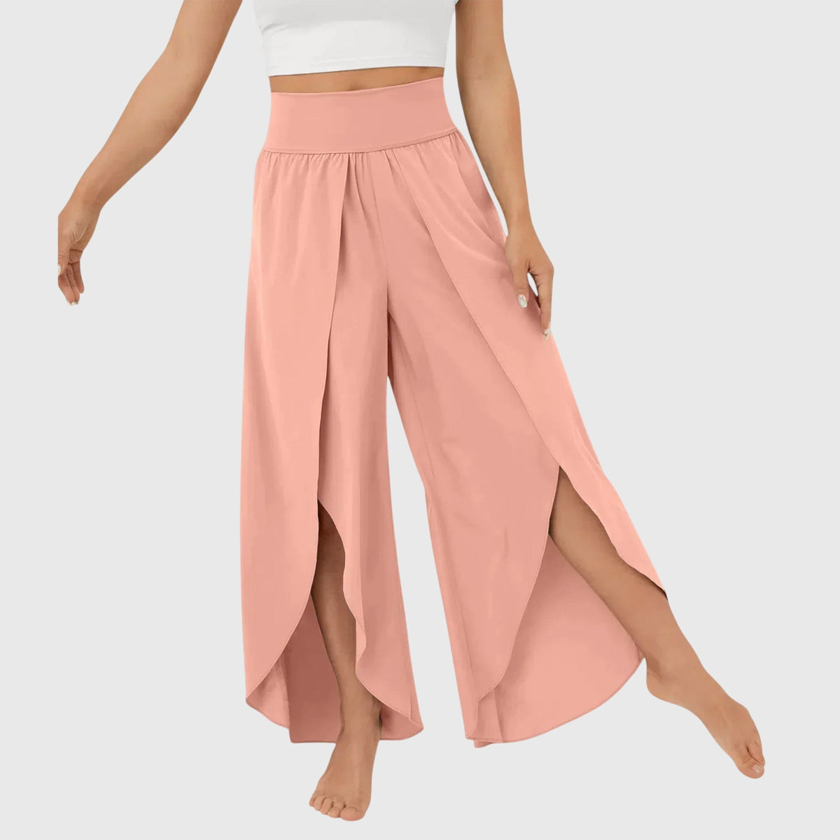 Lavisa - Women's Boho Wide-Leg Slit Summer Pants