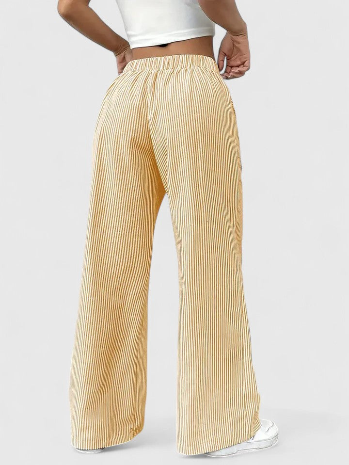 Lavisa - Relaxed Wide Leg Drawstring Pants with Pockets
