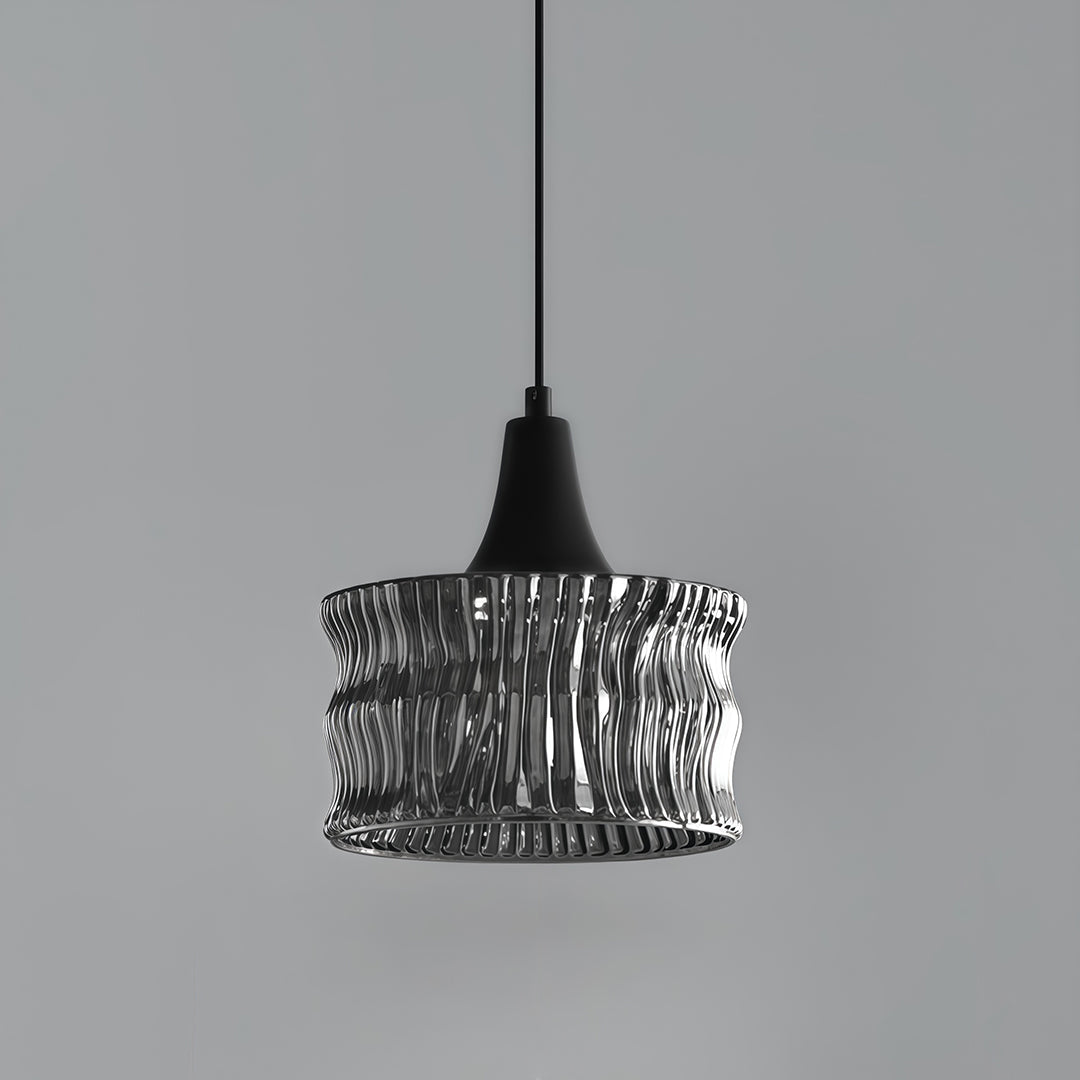Lavisa - Glass Drum Pendant Light with 3-Step Dimmable LED