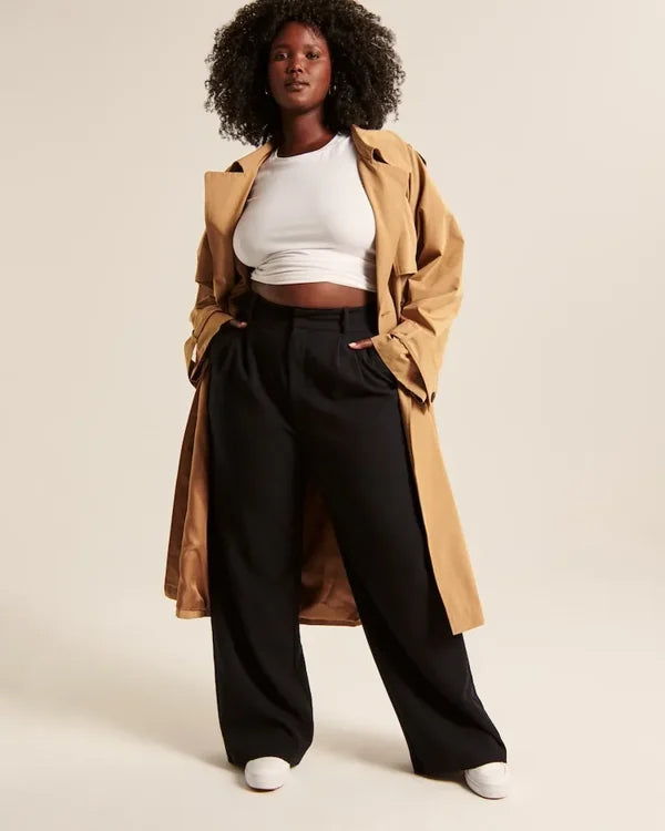 Lavisa - Women's Fitted Flared Pants - High Rise Flare Leg Dress Trousers
