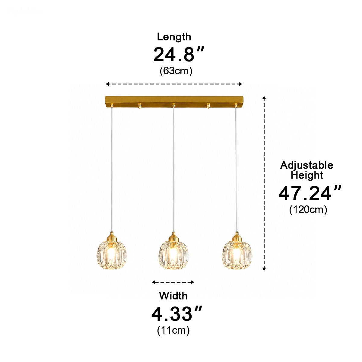 Lavisa - Modern Luxury Brass Crystal Pendant Light