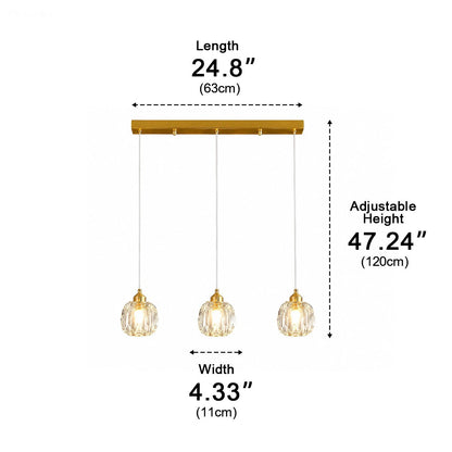 Lavisa - Modern Luxury Brass Crystal Pendant Light
