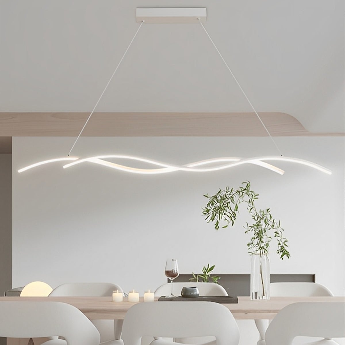 Lavisa - Modern Minimalist Double Wave LED Pendant Light