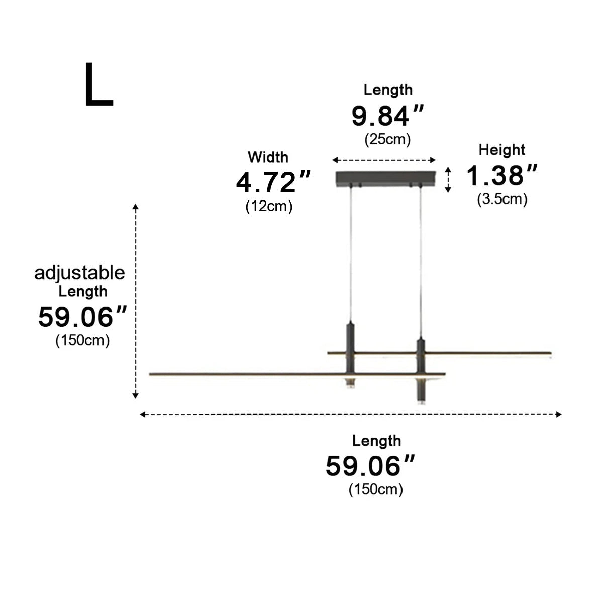 Lavisa - Dimmable Minimalist LED Linear Pendant Light