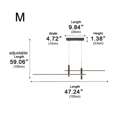 Lavisa - Modern Minimalist LED Strip Pendant Light