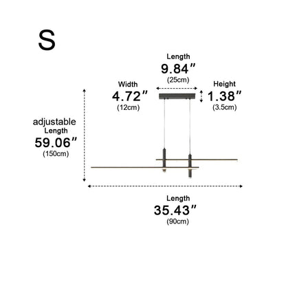 Lavisa - Dimmable Minimalist LED Linear Pendant Light