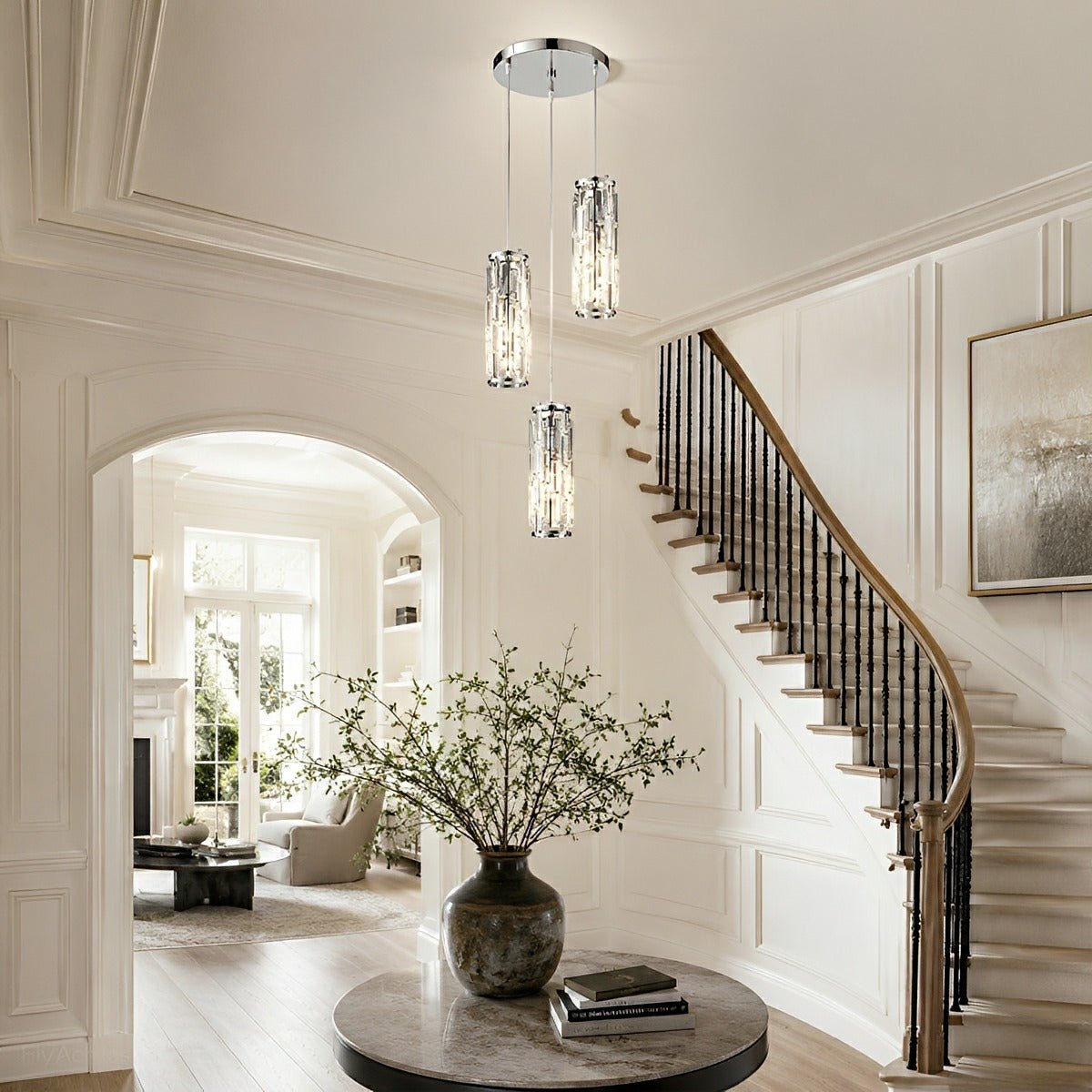Lavisa - Dimmable Industrial Crystal Glass Pendant Light