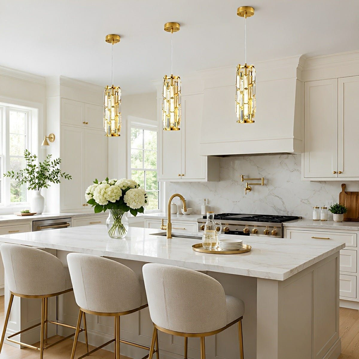 Lavisa - Vintage Industrial Crystal Glass Pendant Light Ceiling Light