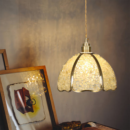Lavisa - Small Crystal Dome Pendant Light Dimmable Copper Fixture