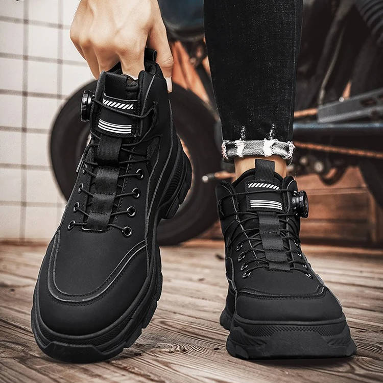 Lavisa - Men's Rugged Heavy Duty Work Boots and Motorcycle Shoes