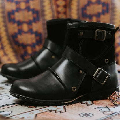 Lavisa - Men's Vintage Western Ankle Boots