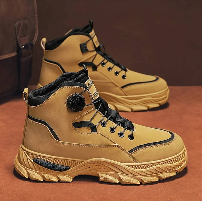 Lavisa - Men's Rugged Heavy Duty Work Boots and Motorcycle Shoes