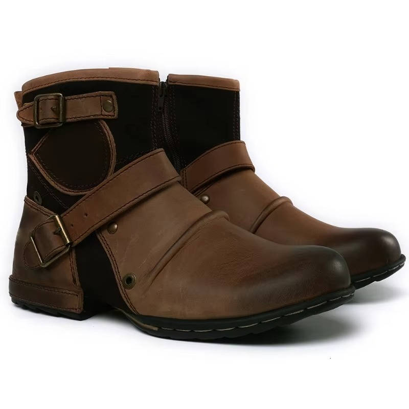 Lavisa - Men's Vintage Western Ankle Boots