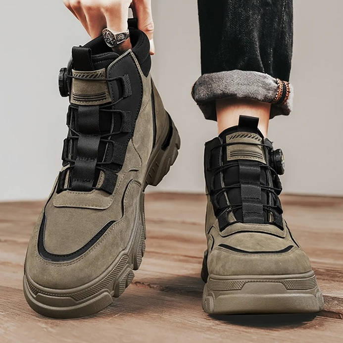 Lavisa - Men's Rugged Heavy Duty Work Boots and Motorcycle Shoes