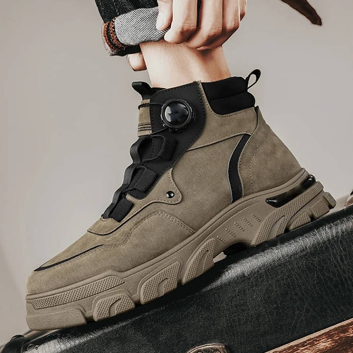 Lavisa - Men's Rugged Heavy Duty Work Boots and Motorcycle Shoes