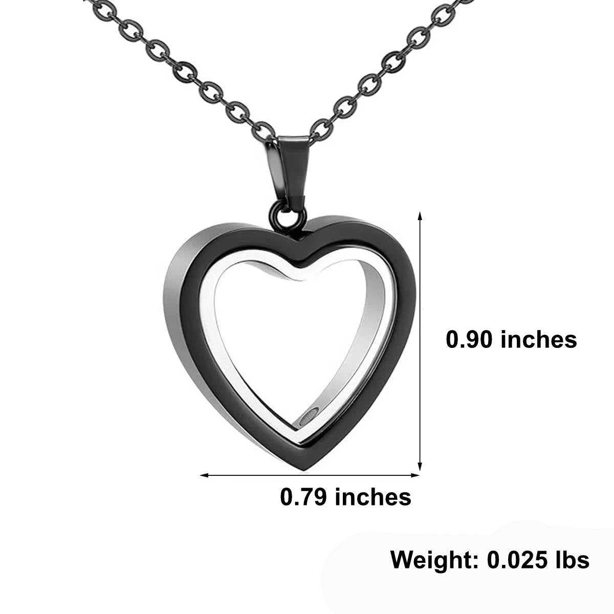Lavisa - Heart Urn Pendant Necklace - Cremation Keepsake Jewelry