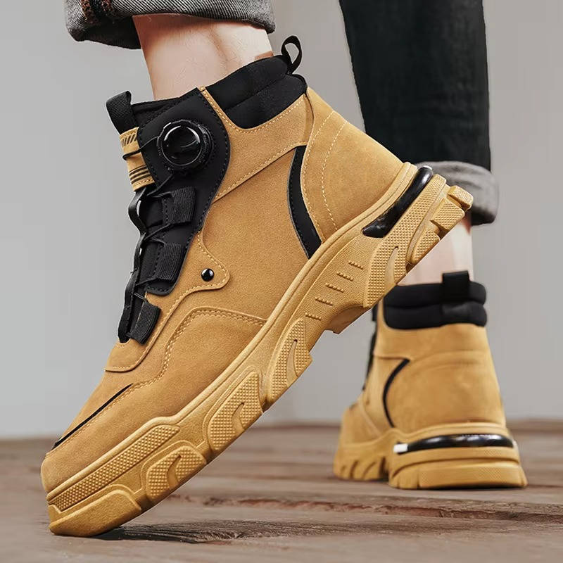 Lavisa - Men's Rugged Heavy Duty Work Boots and Motorcycle Shoes