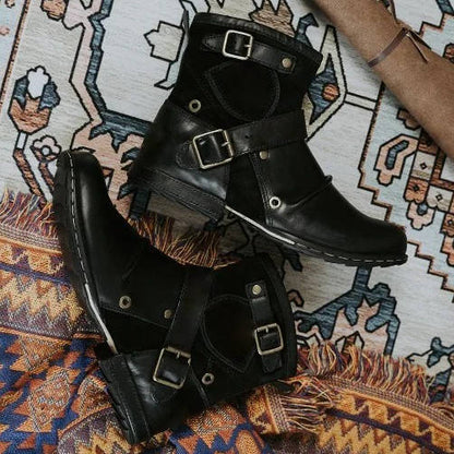 Lavisa - Men's Vintage Western Ankle Boots
