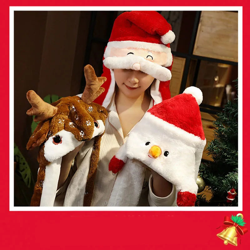 Lavisa - Plush Christmas Santa Hat - Festive Holiday Party Accessory