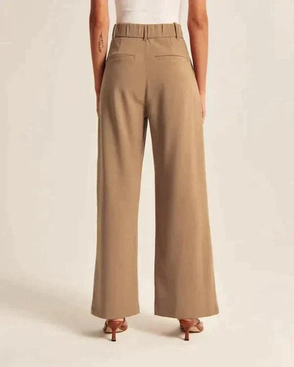 Lavisa - Women's Flowy Wide Leg Dress Pants - High Waist Tailored Trousers
