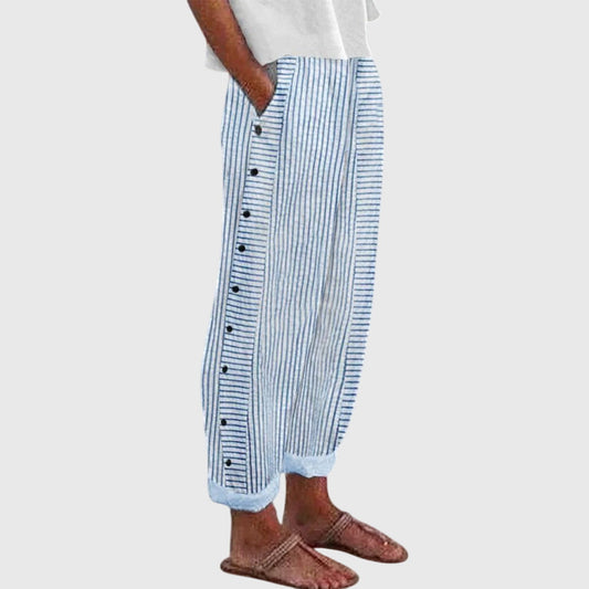 Lavisa - Wide Leg Travel Pants with Elastic Waistband