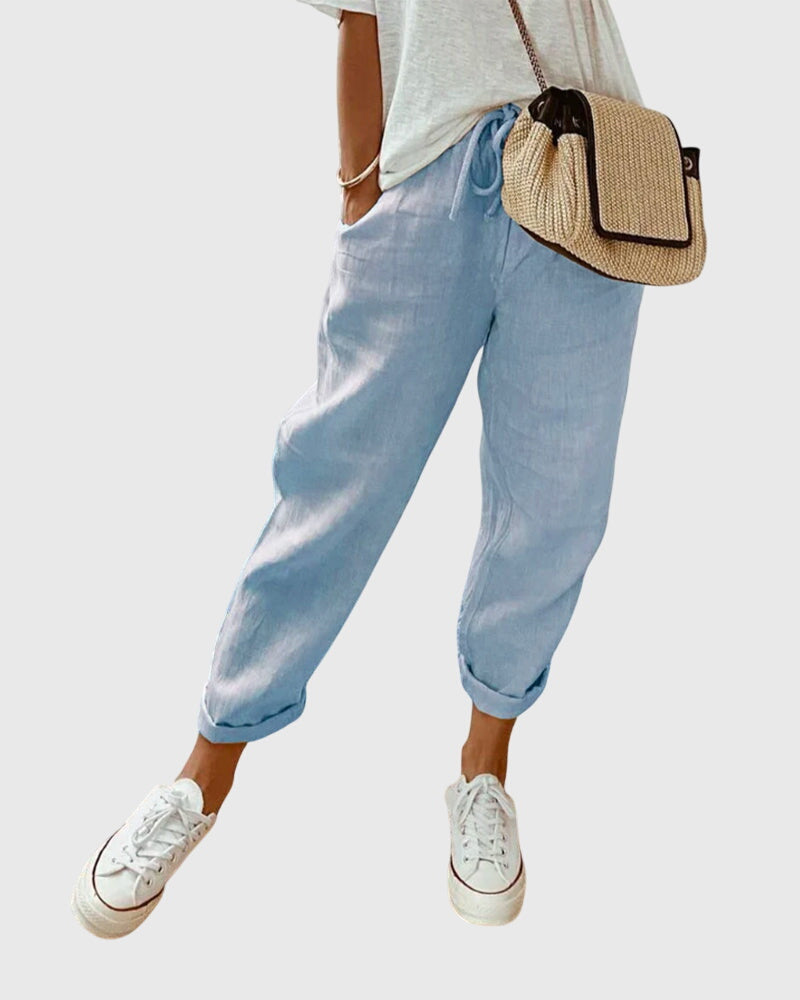 Lavisa - Elegant Women's High Waist Straight Leg Pants
