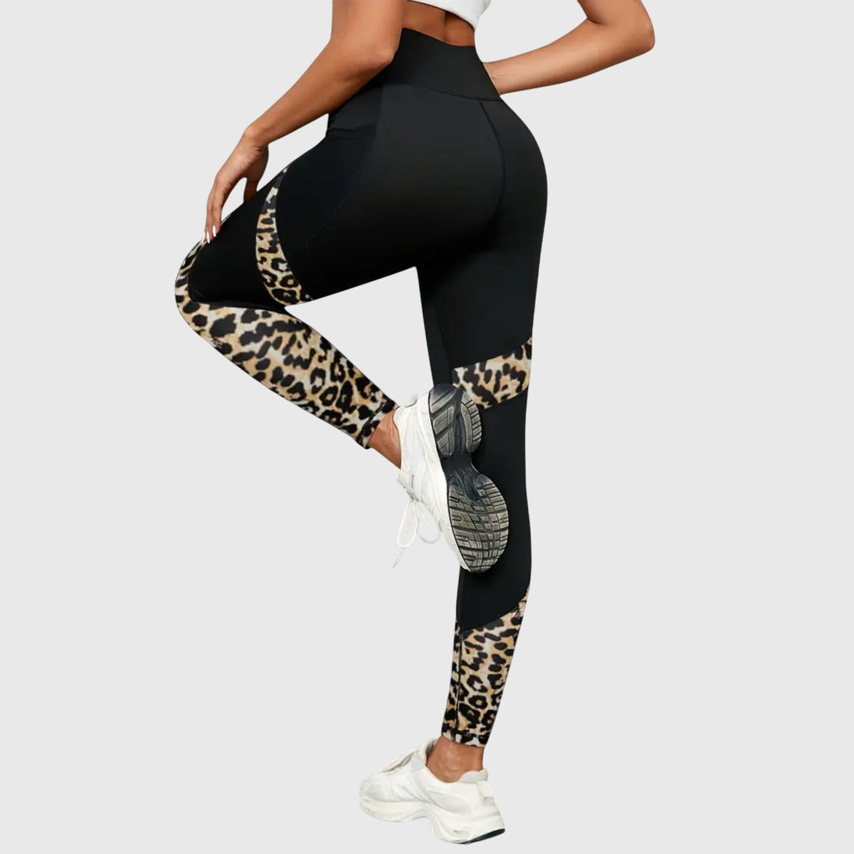 Lavisa - High-Waisted Leopard Print Training Leggings - Women's Activewear